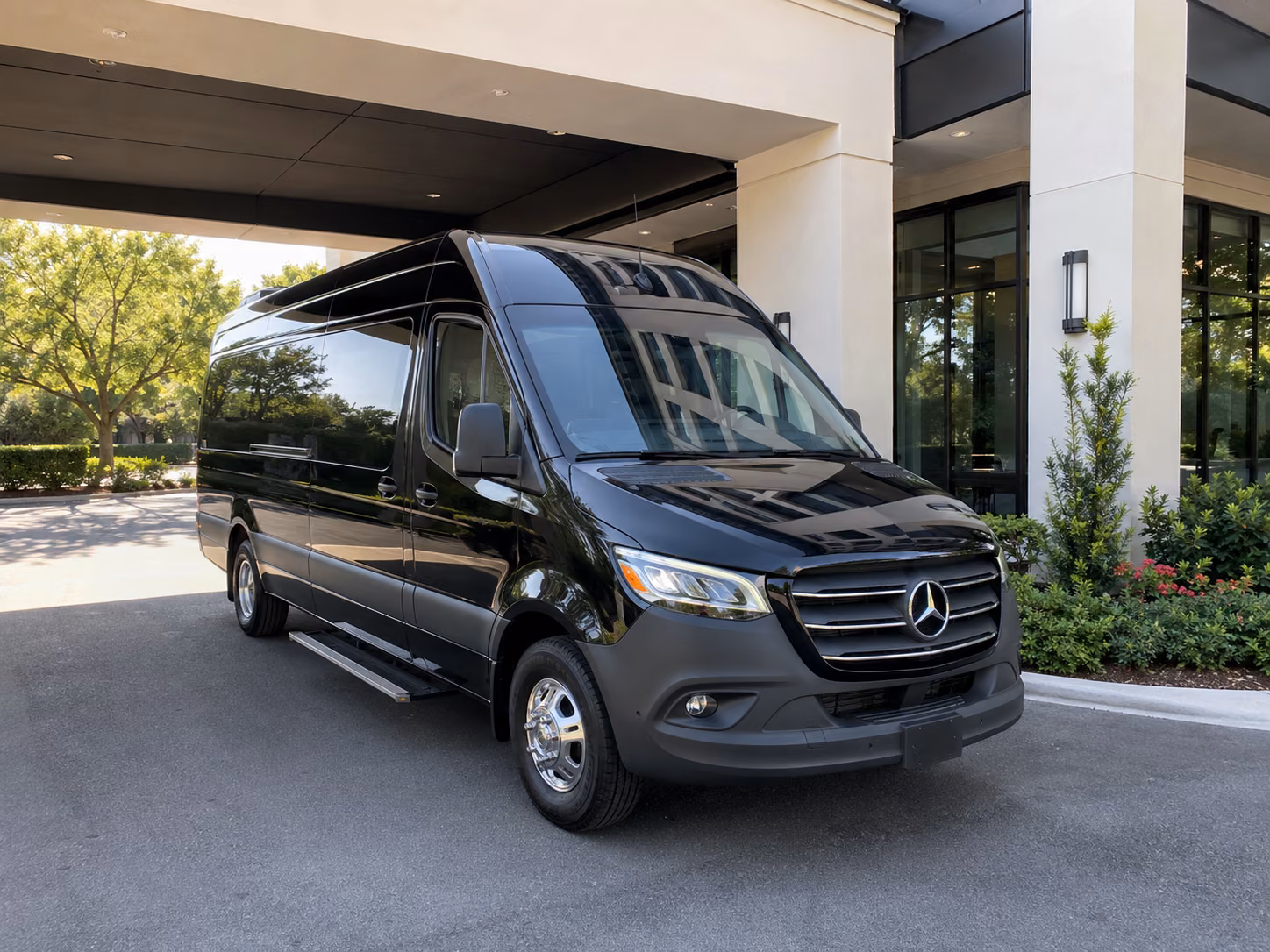 prom night dinner stop and multi venue sprinter van transportation in roseville